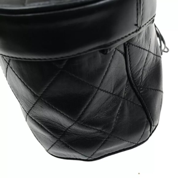 CHANEL CC Logo Matelasse Tassel Mini Shoulder Bag Leather Black Vintage 620RK934 - Picture 16 of 16